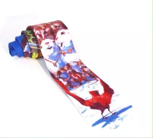 Ralph Marlin Christmas Necktie Men's 100% Polyester Made in USA - Picture 1 of 3