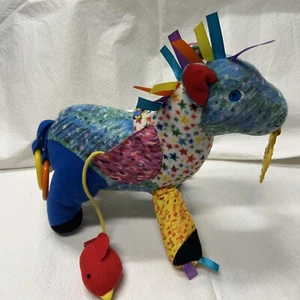 World of Eric Carle Horse Plush 2012 Blue 8" Clip On Rattle Teether Baby Toy - Picture 1 of 5