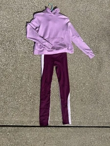 Athleta girl leggings and Sweatshirt hoodie set Girls Size 12 - Picture 1 of 4