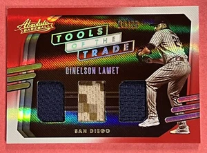 2021 Panini Absolute Tools of the Trade 3 Swatch Spectrum Red /99 Dinelson Lamet - Picture 1 of 2
