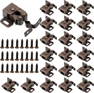 20 piezas pestillos de puerta de gabinete y accesorios de captura de doble rodillo pestillos de gabinete de captura - Imagen 1 de 6