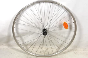 700c Front Hybrid Bike Wheel Silver Quick Release Single Wall Rim 622 - 19 Q/R - Picture 1 of 2