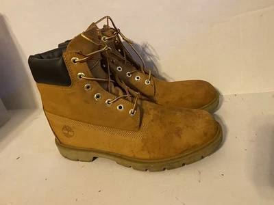 Timberland Boots Mens 10.5 Premium 6” Wheat Nubuck Waterproof 18094 Leather Work - Image 1 of 4