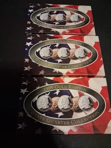 1999 2000 & 2001 Gold Edition State Quarter Collection - Picture 1 of 7