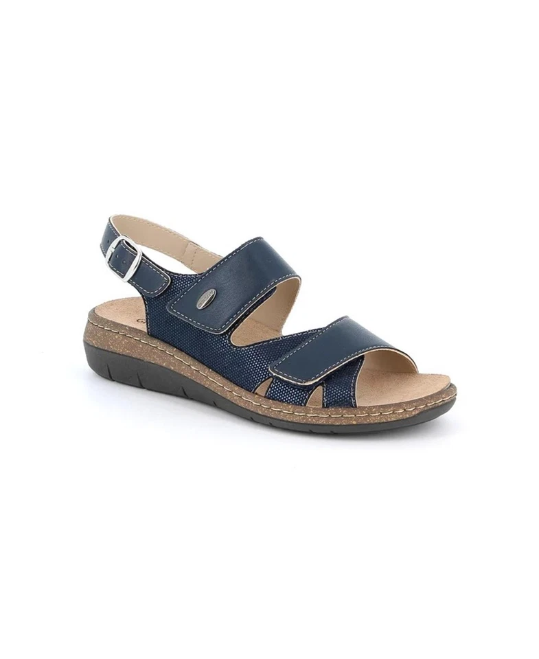 GRUNLAND DASA SE0650 blu scarpe sandali donna strappi fibbia - Immagine 1 di 1