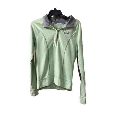 Victoria's Secret ROSA Yoga 1/4 Cremallera Pullover Top Sudadera Talla S Foto 1 de 4