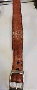 Vintage Ledergürtel mit Verzierung Größe 36 - Bild 1 von 6