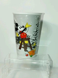 Mickey's Vintage Holiday Winter Christmas & Minnie Disney Ceramics Tumbler 12OZ - Picture 1 of 7