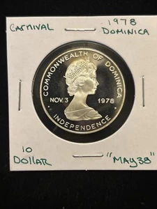1978 Dominica 10 Dollar Silver Carnival Proof “may38” $10 Low Mintage - Picture 1 of 23