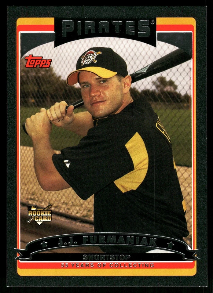 J.J. Furmaniak Pittsburgh Pirates 2006 Topps Black #624 SN /55 - Image 1 of 2