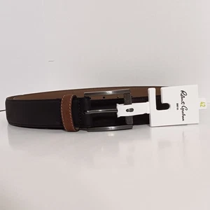 Cintura uomo Robert Graham Ripaso nera in vera pelle taglia 42 - Foto 1 di 15