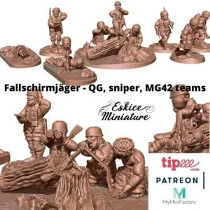 Troupes Aéroportées Allemande Fallschirmjäger, Seconde Guerre Mondiale, Wargame - Imagen 1 de 1