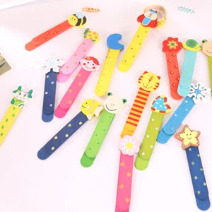 10 Pcs Wooden Bookmark Cute Bookmarks for Kids Cartoon Bookmarker Child Student - Picture 1 of 11