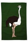 Tea Towel Country Kitchen 100% Cotton Racing Green Ostrich Kitchen Gift Cooking
