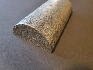 Cando Black Foam Roller Half 6" X 12" - Picture 1 of 2
