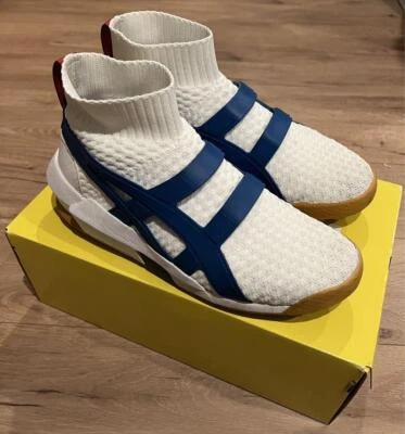 Onitsuka Tiger Knit Sudadera Blanco Azul Talla US8 Usado Con Caja - Imagen 1 de 4