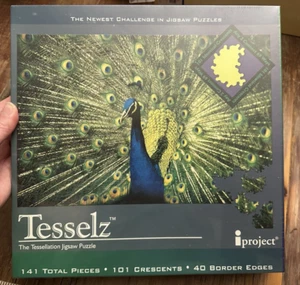 Tesselz Peacock Bird  141 PC Tessellation Challenge Jigsaw Puzzle Designs Nature - Picture 1 of 19