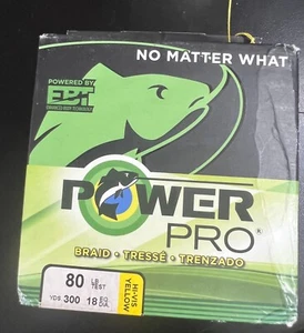 Power Pro Spectra treccia lenza da pesca 80 libbre test 300 iarde giallo 80 libbre 3508 - Foto 1 di 4