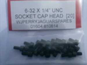 6-32  x 1/4" UNC CAP HEAD SOCKET / ALLEN SCREWS  x 20 - Picture 1 of 1