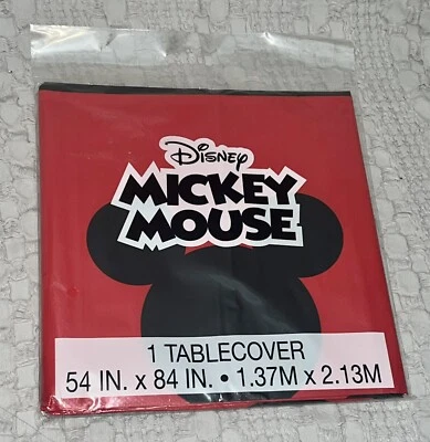 Cubierta de mesa Disney Mickey Mouse rojo negro 54x84 fiesta  Foto 1 de 2