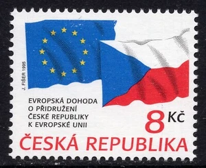 2060 - Czech Republic 1995 - Association Treaty with EU- Flags - MNH  - Picture 1 of 1