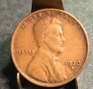 1930-er Kupfer Lincoln Weizen Cent Penny nicht bewertet zirkuliert - Bild 1 von 2