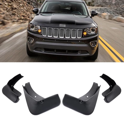 1 juego de guardabarros de coche guardabarros contra salpicaduras guardabarros para Jeep Compass 2011-2016 12 13 14 15 Foto 1 de 4