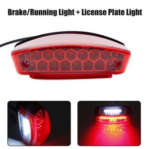 1pcs Universal Motorcycle Tail Brake Lights Rear Stop license Plate light 12V - Picture 1 of 12