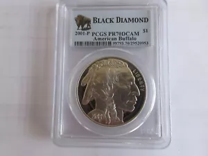 2001-P Black Diamond American Buffalo , PCGS PR70DCAM - Picture 1 of 4