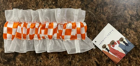 Tennessee Volunteers orange/white checkered Bride Garter Belt - New w/tags- VOLS Cover
