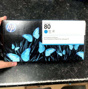 Oryginalna głowica drukująca i czyszcząca HP 80 CYAN / DESIGNJET 1000 SERIES C4821A- w pudełku - Zdjęcie 1 z 4