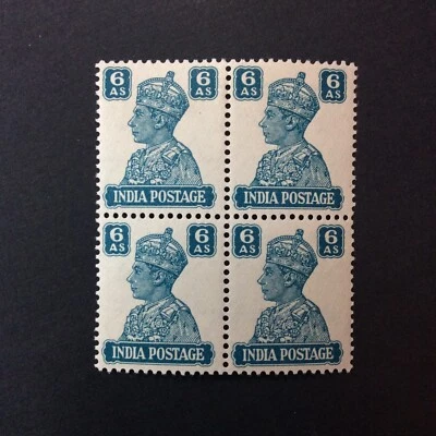 BroadviewStamps BR India #177 MNH_MH VF block. - Image 1 of 2