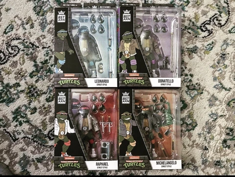 Loyal Subjects BST AXN TMNT Street Style Set of 4 Action Figures MISB Cover