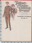 D027 Tailor-Made Clothing Chicago lettehead Crawford &amp; Wilberher New Hope VA