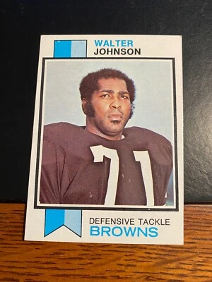 1973 TOPPS FOOTBALL #255 WALTER JOHNSON! $1 SHIPPING! "A" - Image 1 of 2