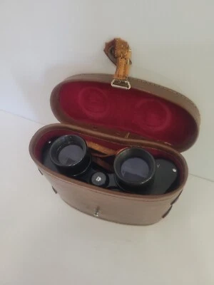 Vintage Ruby 6X30 Field Binoculars With Case And Leather Tether 87431 - Image 1 of 4