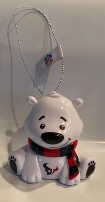 Houston Texans Bear Christmas Holiday Tree Ornament - NEW - FREE SHIPPING - Image 1 of 2