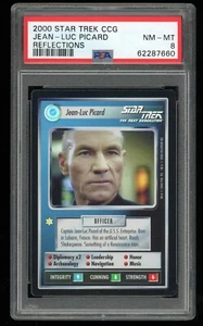 Star Trek CCG Jean-Luc Picard PSA 8 Ultra Rare UR Reflections Foil 2000 660 - Picture 1 of 2