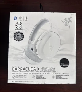 Auriculares inalámbricos para juegos Razer Barracuda X blanco mercurio PS4 PS5 Switch iOS NUEVOS - Imagen 1 de 2