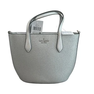 Borsa a tracolla Kate Spade Glimmer mix glitter luce lunare - argento - Foto 1 di 11