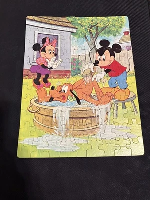 Vintage Golden Disney Mickey & Minnie Pluto 99 Pc Puzzle Complete With Box - Image 1 of 4