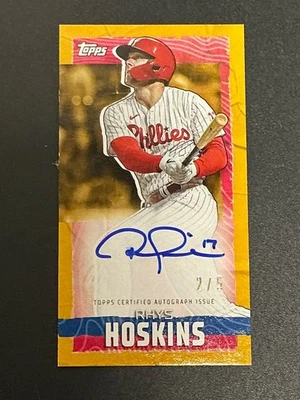 2023 Topps #TRA-RH Rhys Hoskins Auto Mini 2/5 - Image 1 of 3