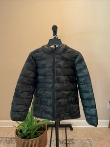 Old Navy Frost-Free Camo Long Hooded Puffer Jacket For Boys Size XL (14-16) - Picture 1 of 6