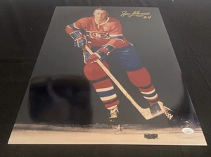 Jean Beliveau Signed 16x20 Montreal Canadiens JSA Rare HOF - Picture 1 of 4