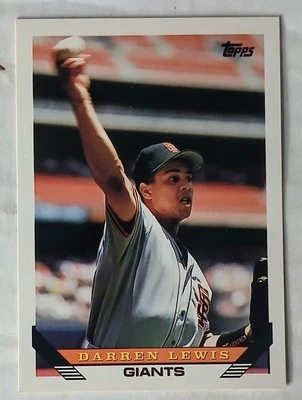 1993 Topps - Darren Lewis #176 San Francisco Giants  - Image 1 of 2