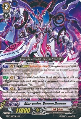 Bushiroad Cardfight Vanguard Star-vader, Venom Dancer BT17/007EN RRR Link Joker - Image 1 of 2