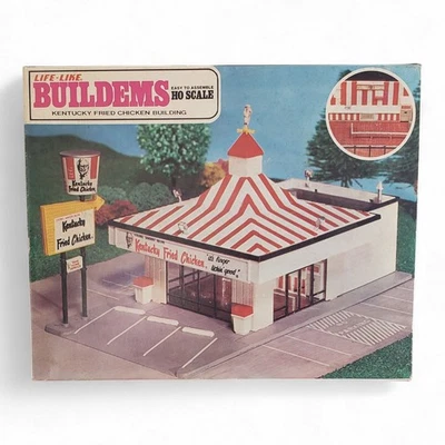 Vintage Life-Like Buildems Kentucky Fried Chicken Restaurant Kit HO Scale - Image 1 of 4