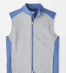Peter Millar Golf Vest XXL 2XL Crown Crafted Cambridge Hybrid Grey Blue $265 - Picture 1 of 11