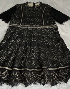 Chic Soul Häkel Party Kleid Damen 3X schwarz Spitze Flapper Gatsby 20er Whimsigoth - Bild 1 von 13