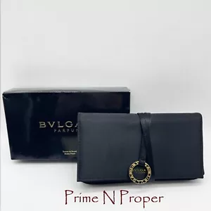 Bolso sin asas Bvlgari negro satinado maquillaje cosméticos perfume perfume - Imagen 1 de 5